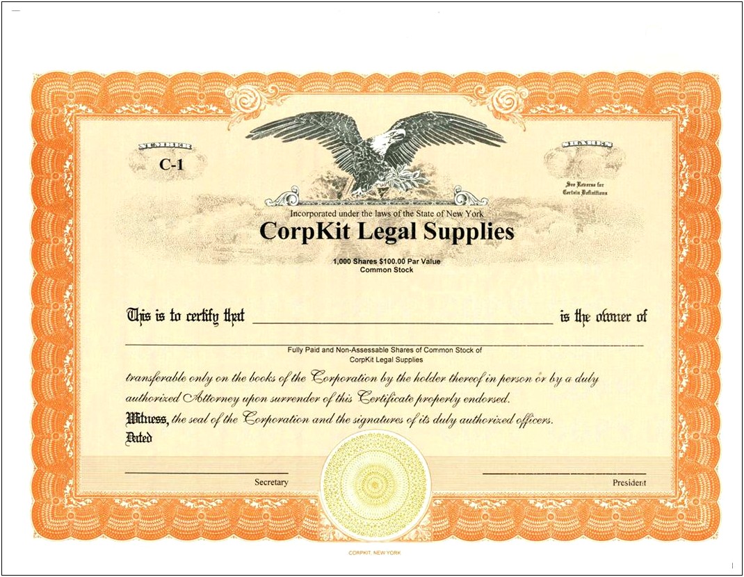 Free Certificate Templates With An Eagle