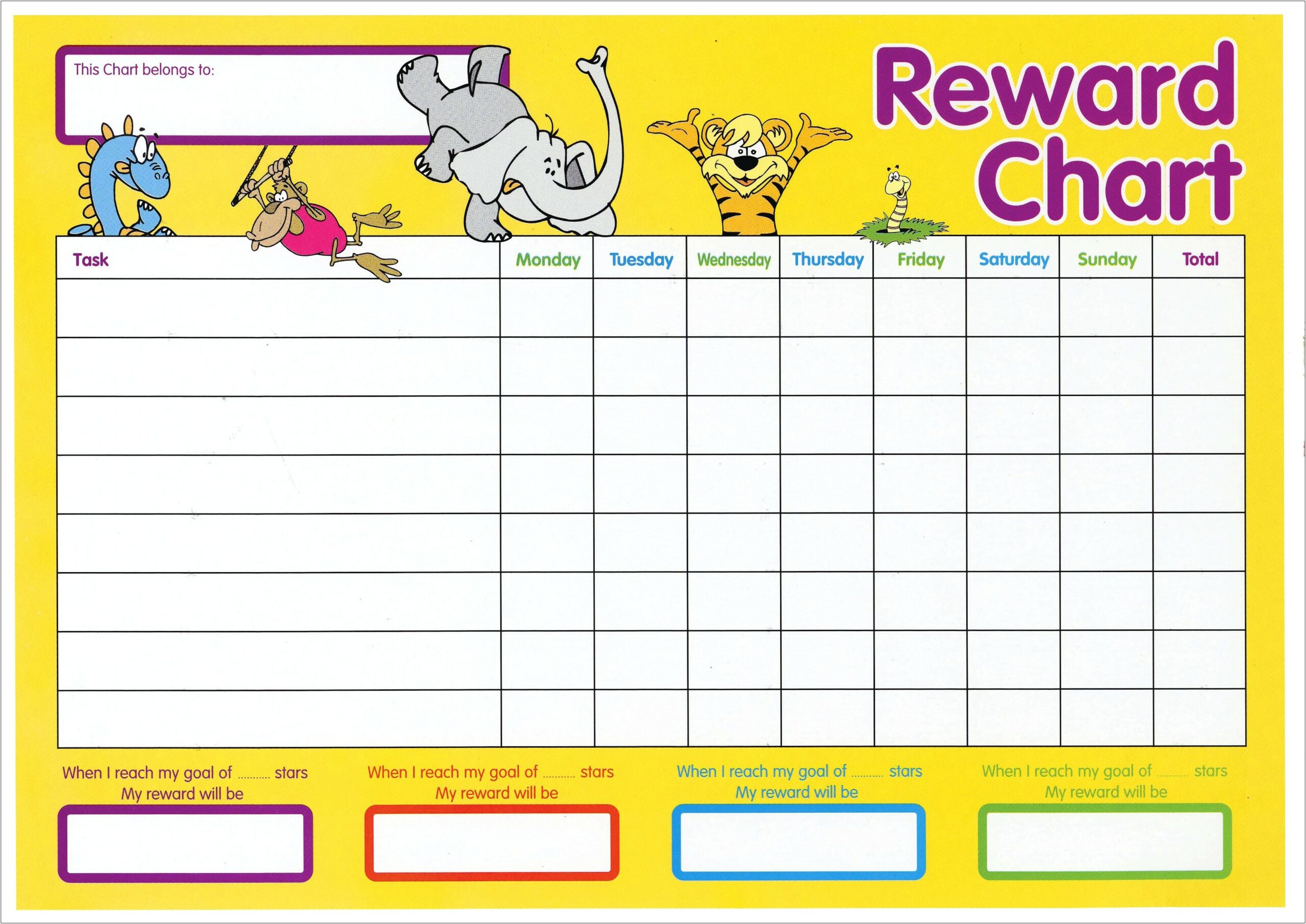 Free Child's Reward Chart Template