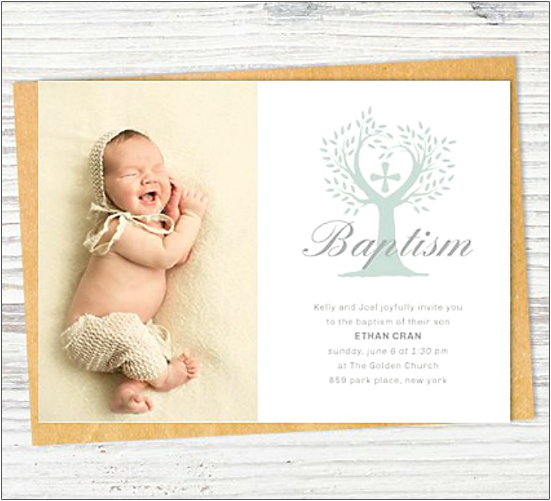 Free Christening Invitation Template For Baby Boy