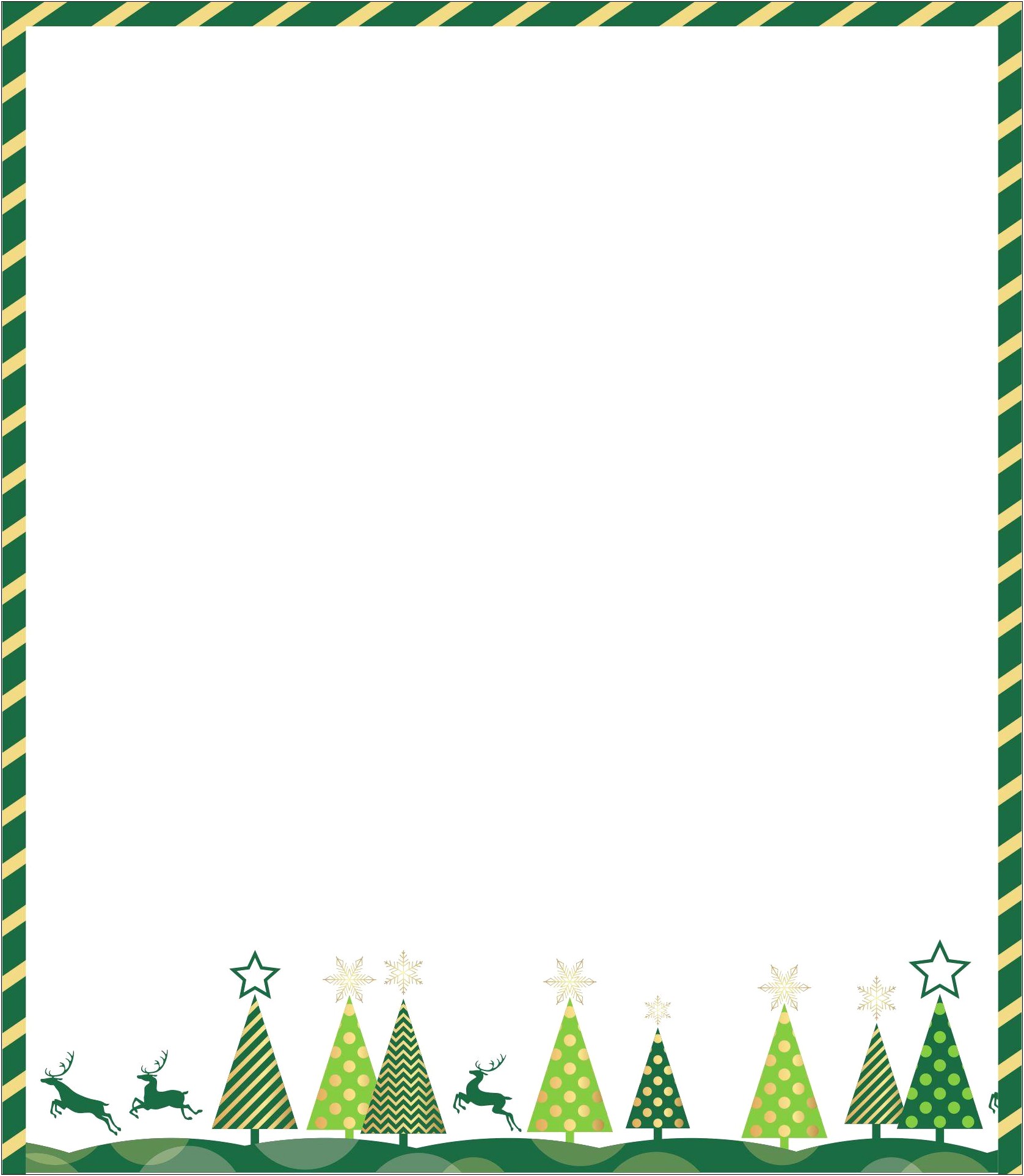 Free Christmas Border Templates For Publisher Templates : Resume