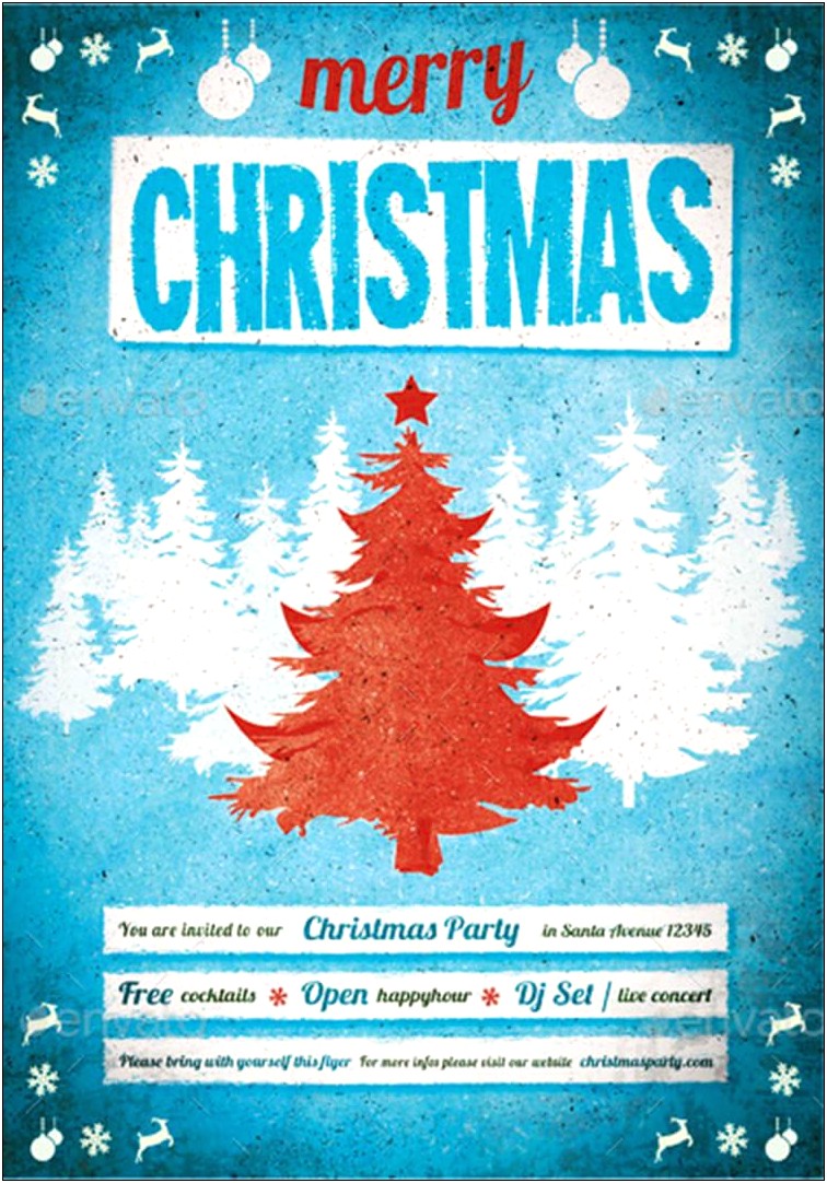 Free Christmas Carol Service Poster Template