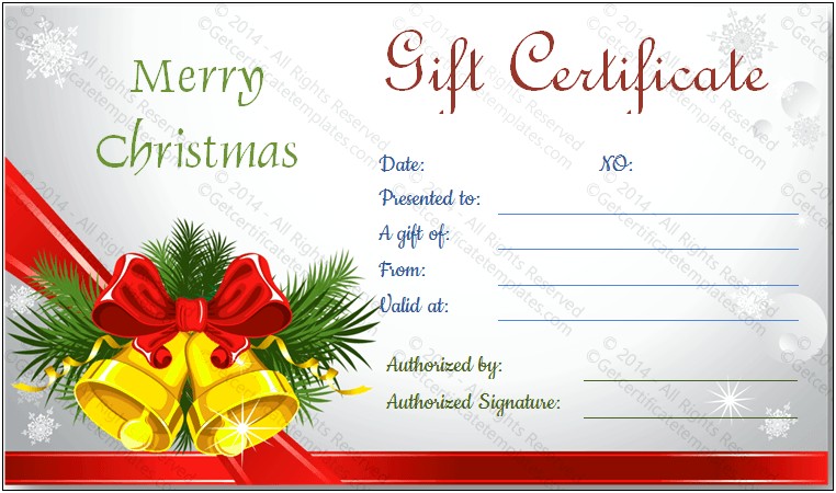 Free Christmas Certificate Template For Word