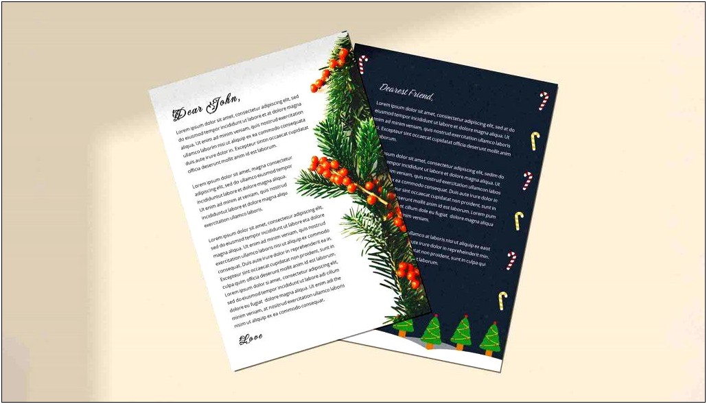 Free Christmas Letter Newsletter Style Templates