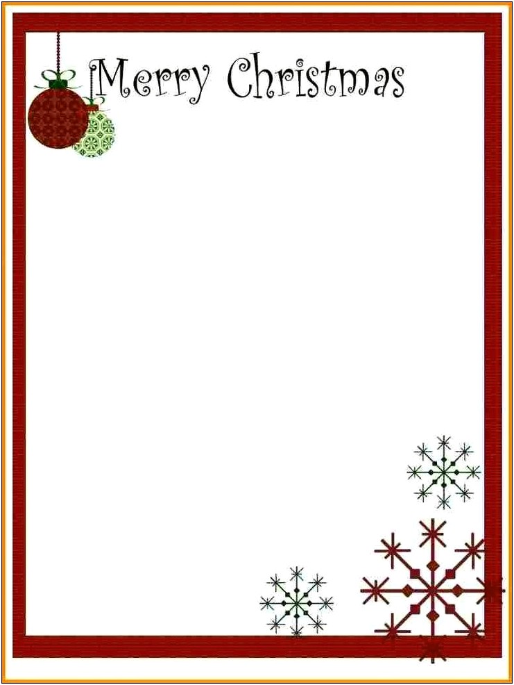 Free Christmas Letter Template With Pictures