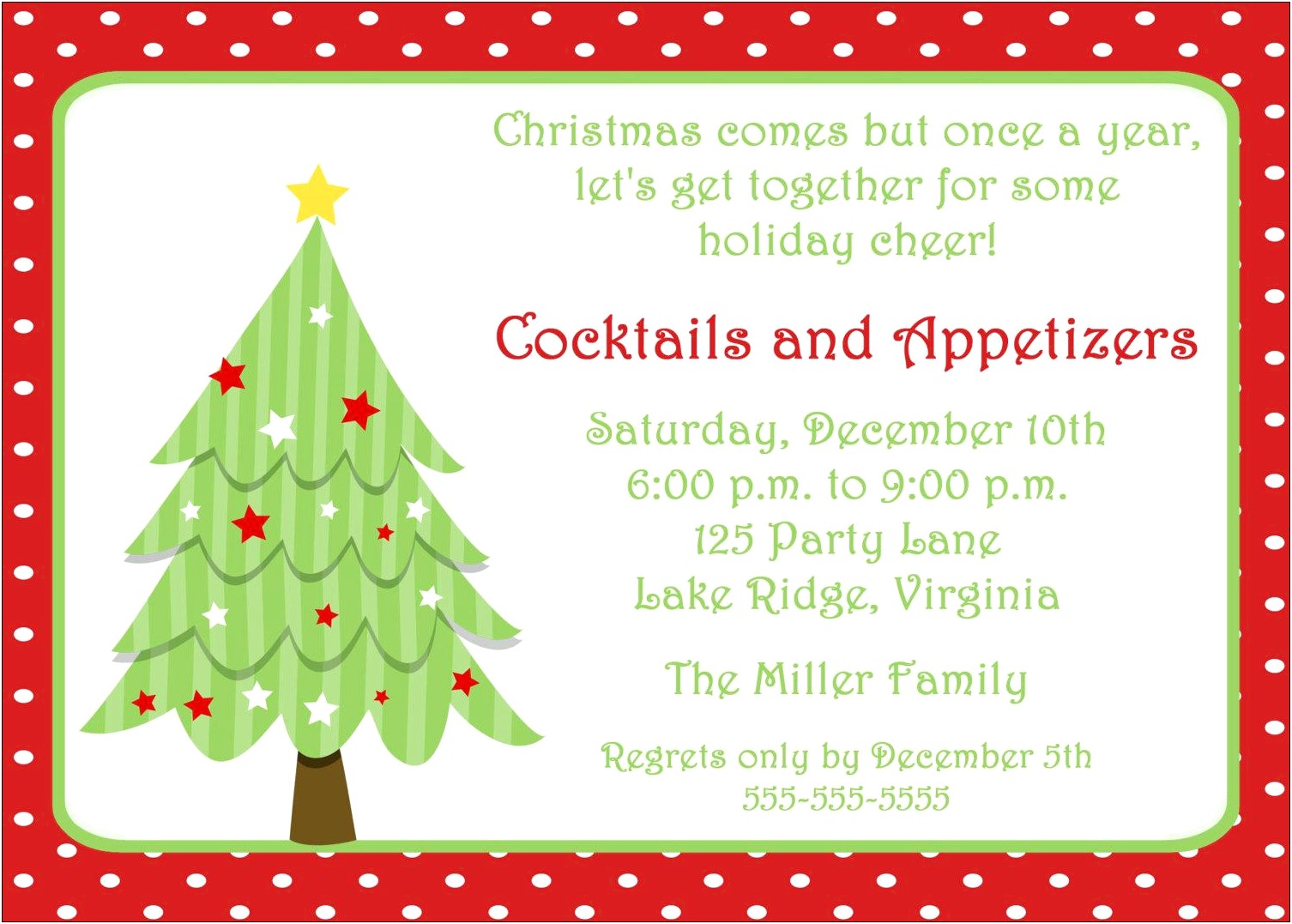 Free Christmas Party Invitation Template Publisher