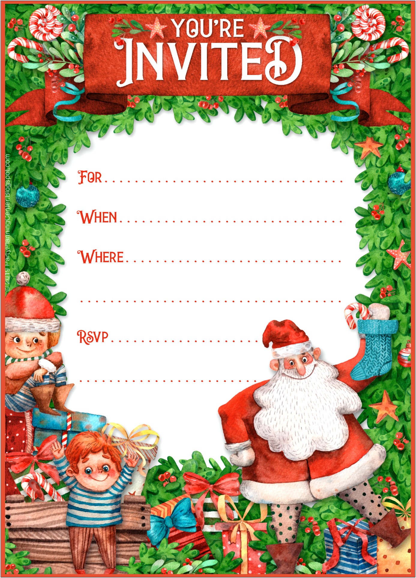 Free Christmas Party Invitation Templates To Print