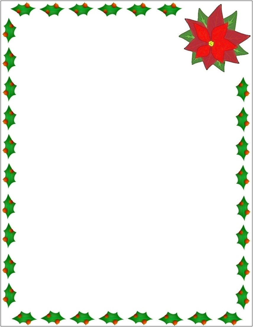 Free Christmas Border Templates For Microsoft Word Templates Resume 