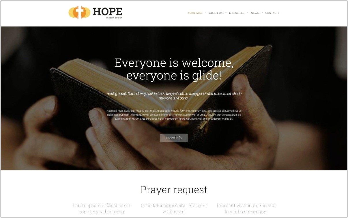 Free Church Joomla 3.0 Templates