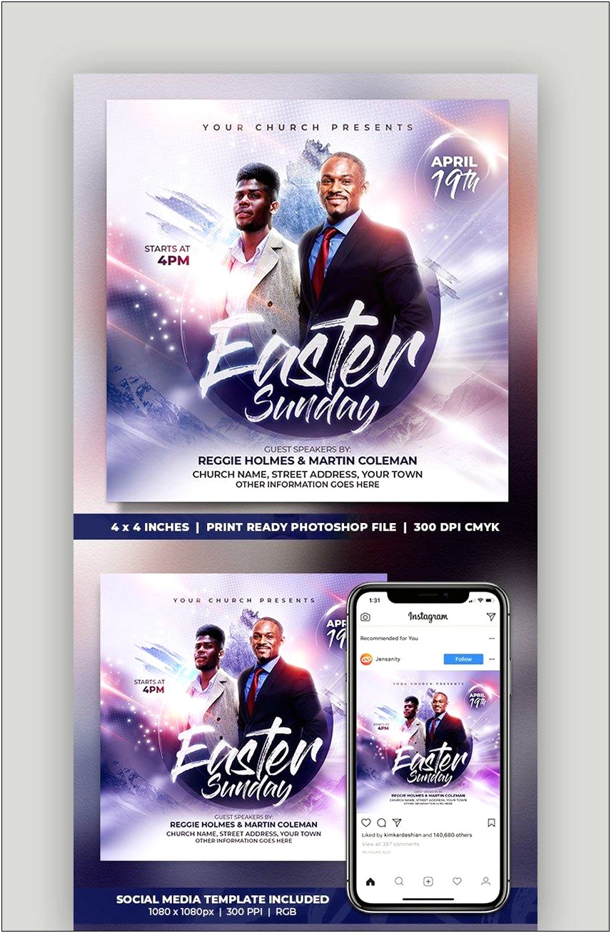 Free Church Revival Flyer Template Psd