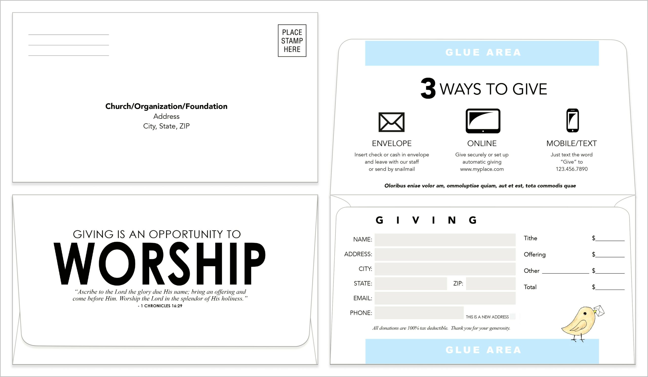 Free Church Tithes And Offering Envelopes Templates