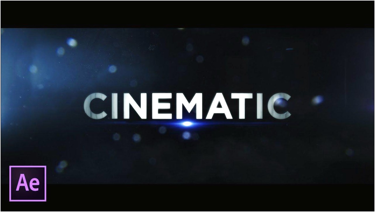 Free Cinematic After Effects Templates Opening Sequence