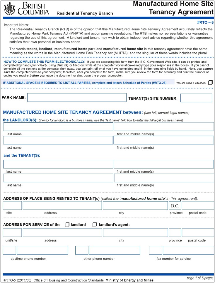 Free Commercial Lease Agreement Template Download Canada