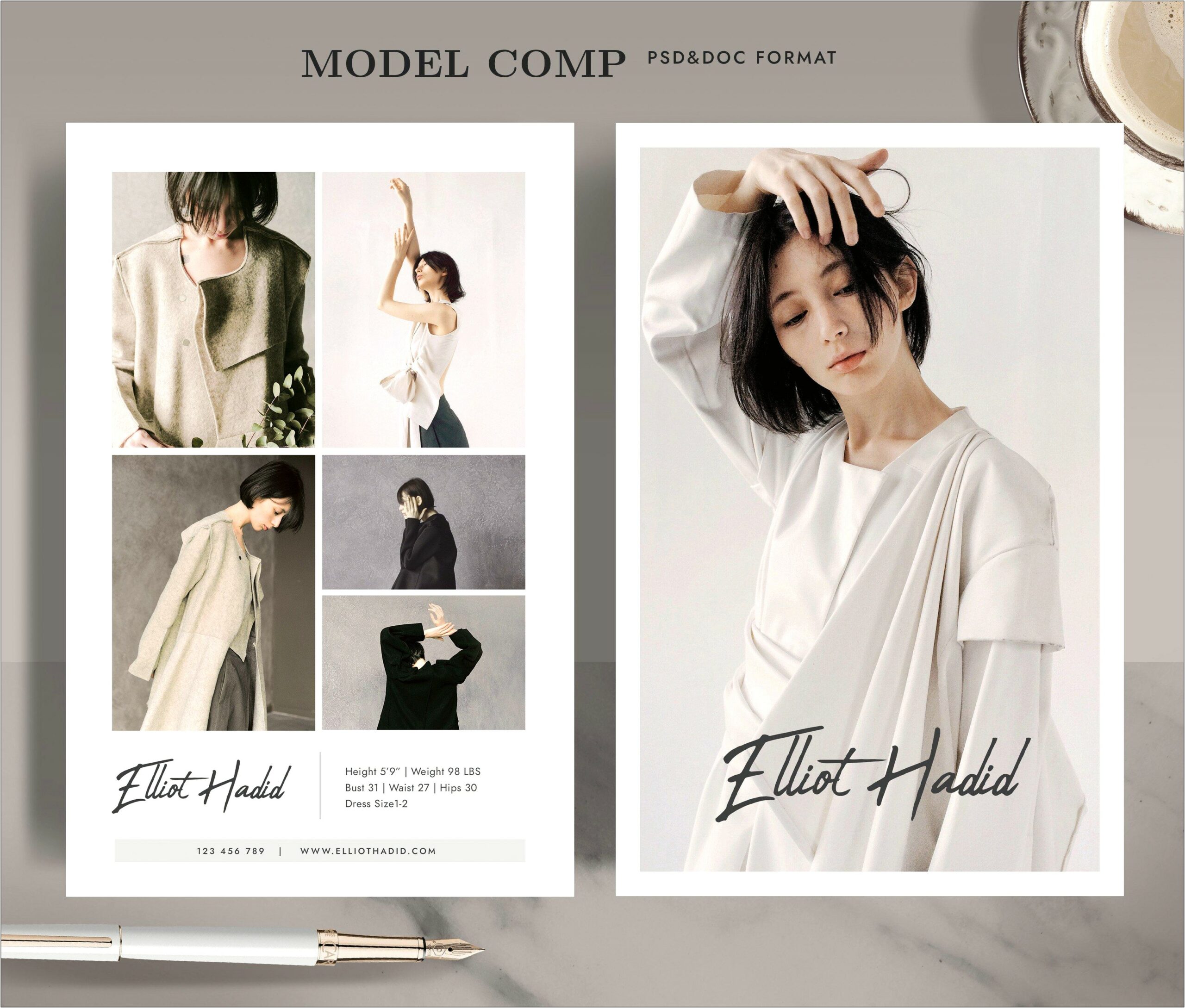 Free Comp Card Template Psd Download