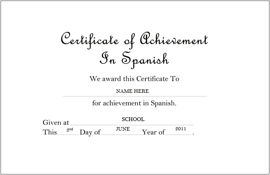 Free Confirmation Certificate Templates In Spanish