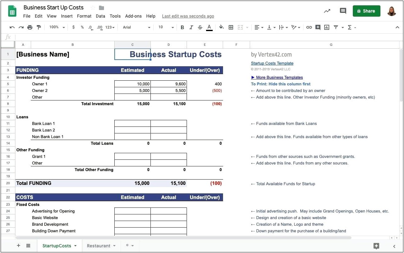 Free Construction Estimate Template Google Docs