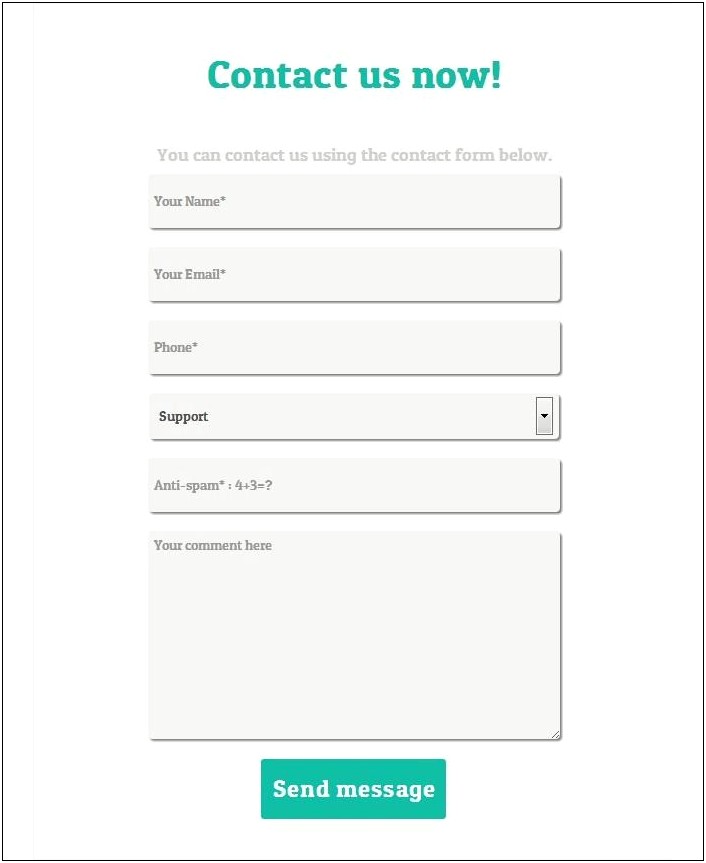 Free Contact Us Page Template Download