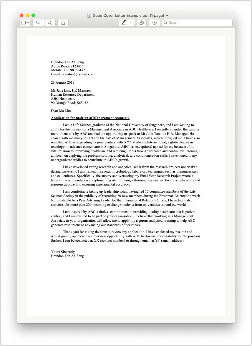 Free Cover Letter Template Orange Gray