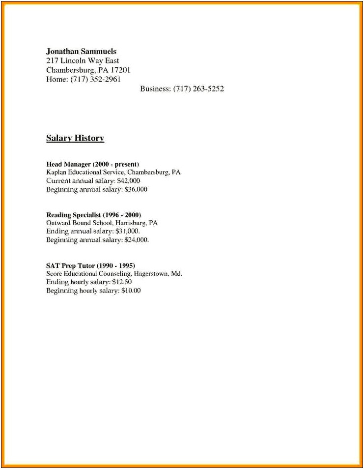 Free Cover Letter With Salary Requirements Template