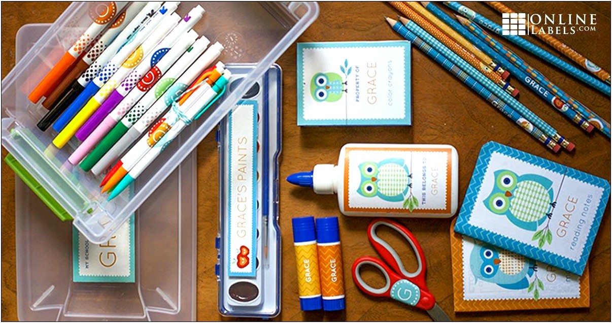 Free Cricut Templates Name Labels For School Supplies