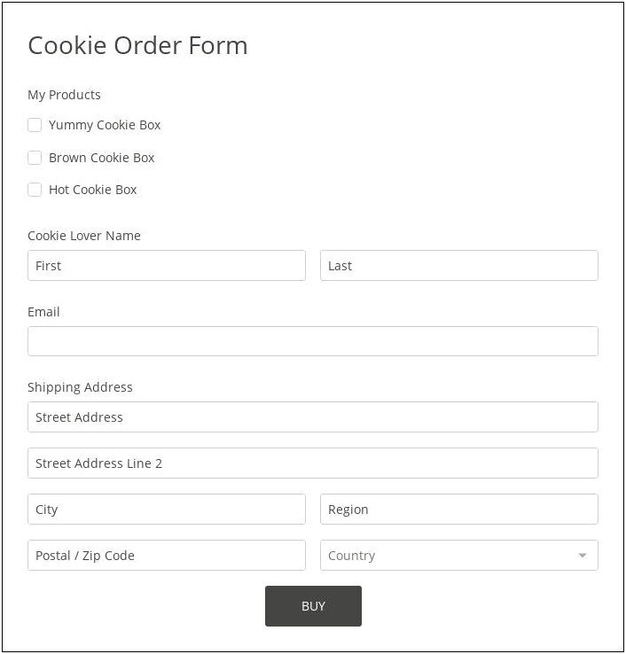 Free Custom Cookie Order Form Template Templates : Resume Designs #