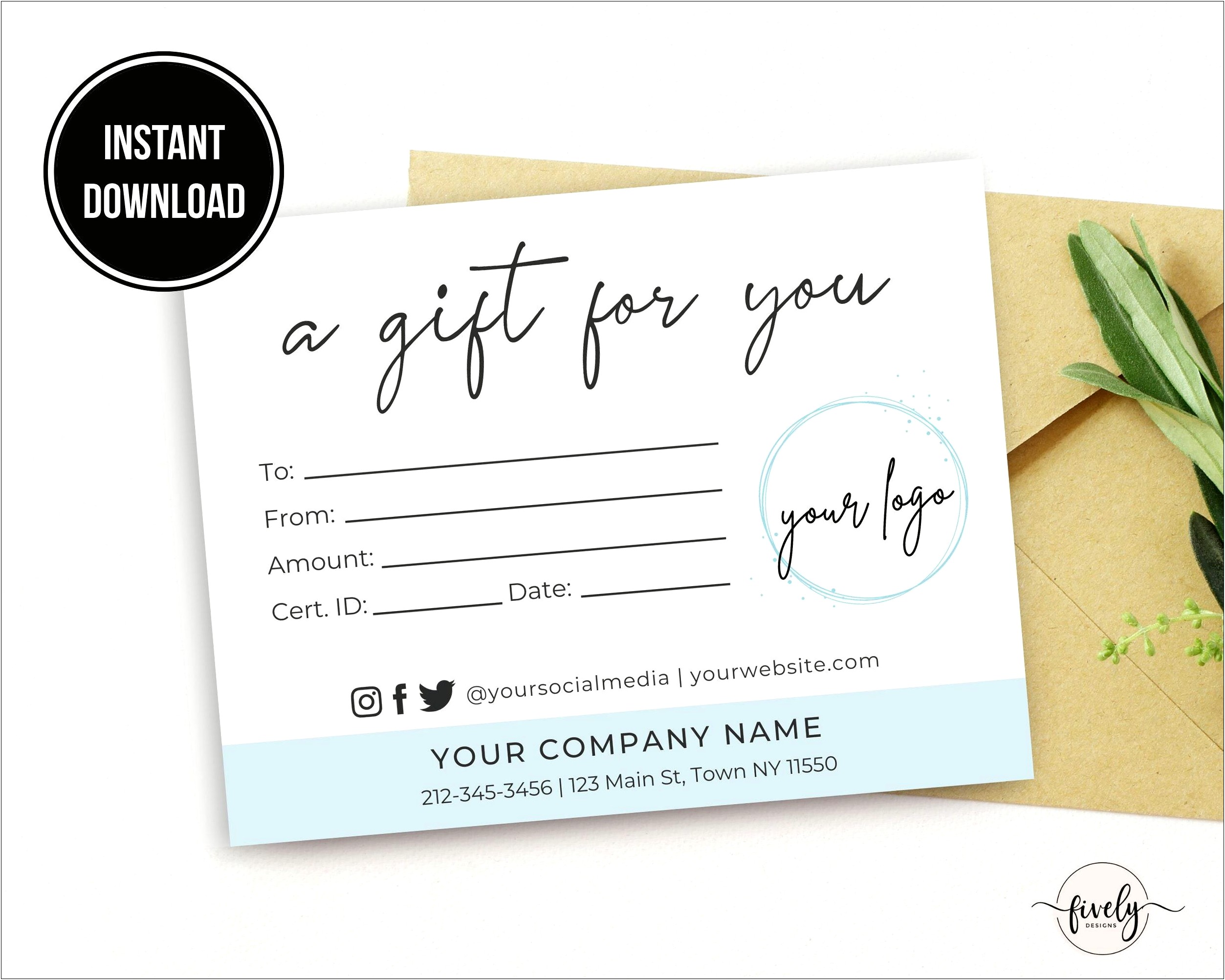 Free Customizable Bakery Gift Certificate Template