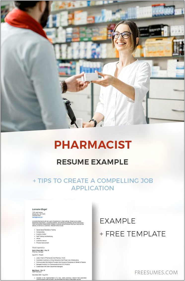 Free Cv Template Word For Pharmacist