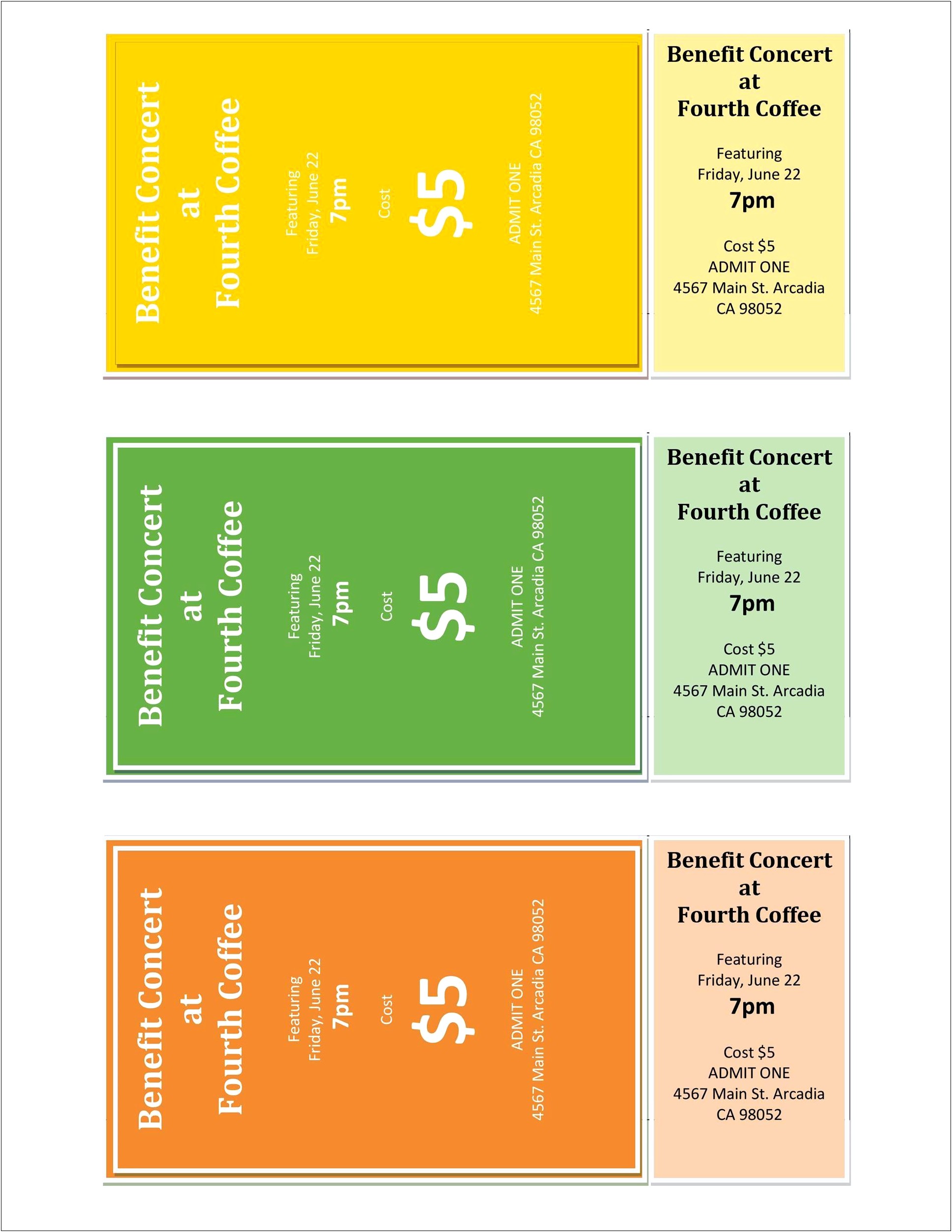 Free Dance Recital Ticket Image Template