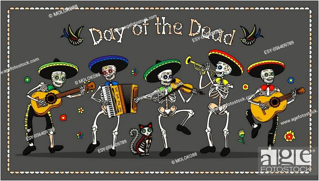 Free Day Of The Dead Party Invitation Template