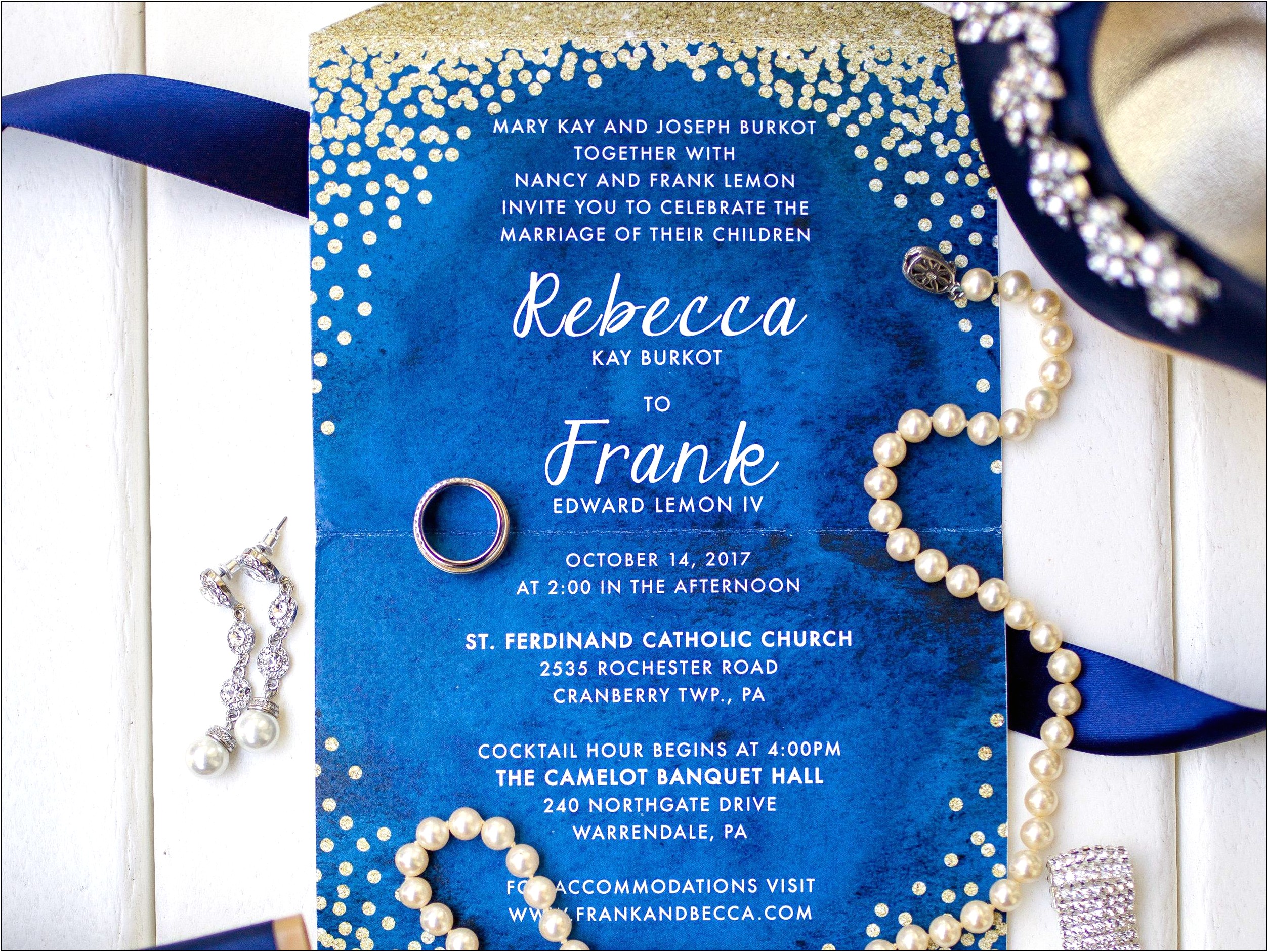 Free Denim And Pearls Invitation Templates