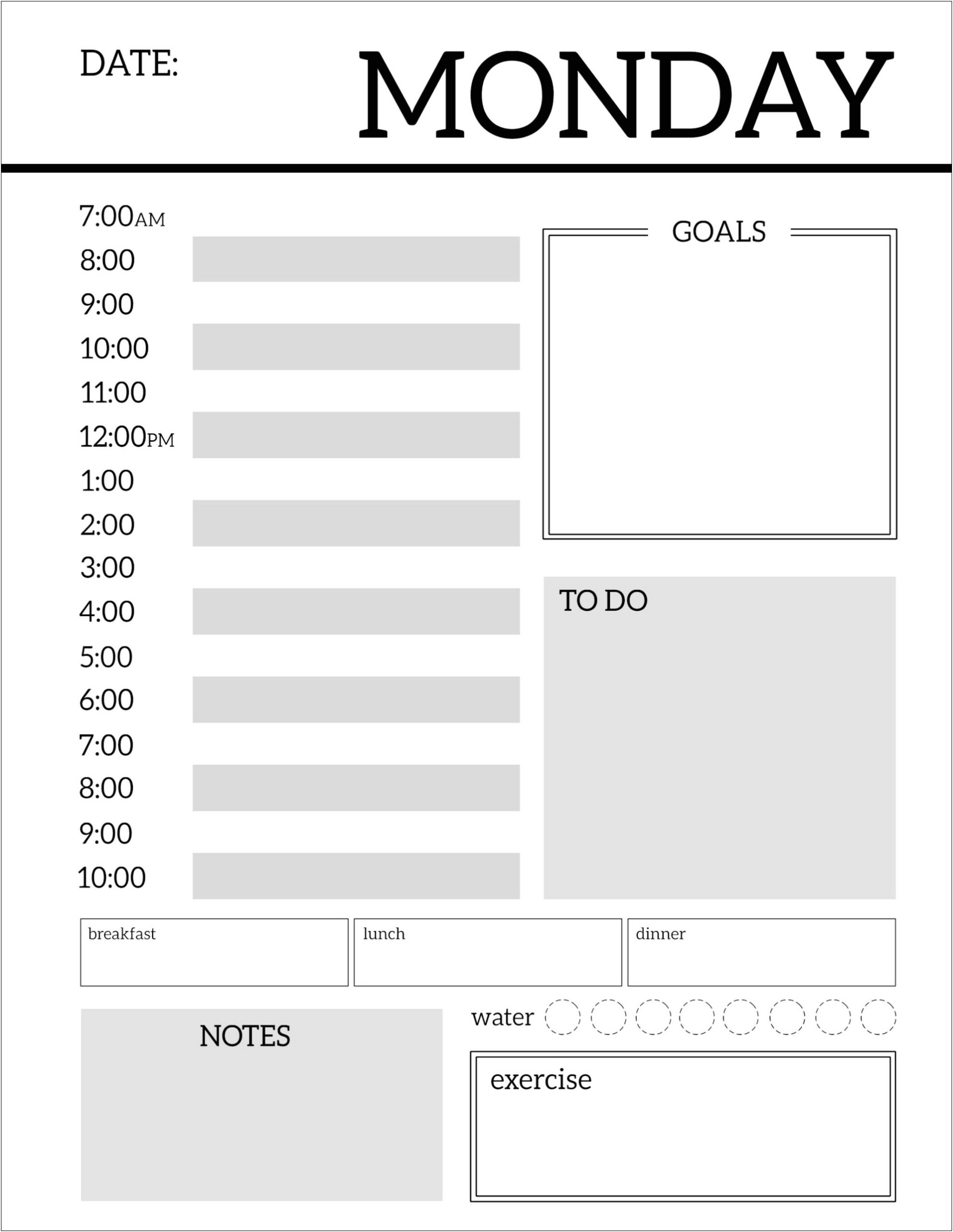 Free Design Template For Daily Planner Cover