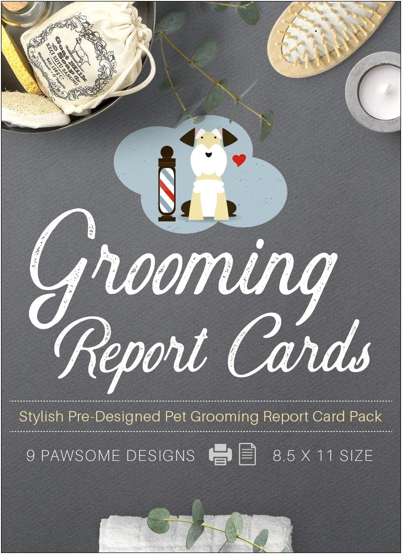 Free Dog Grooming Report Card Template