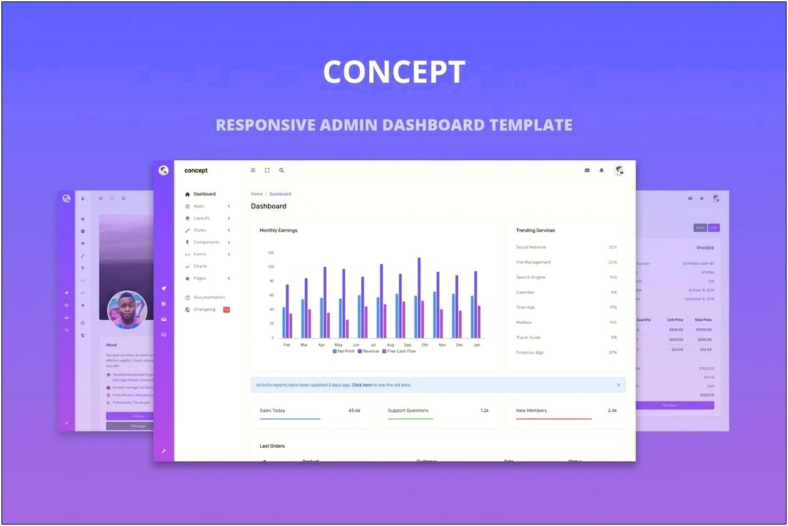 Free Download Atlant Bootstrap Admin Template With Frontend