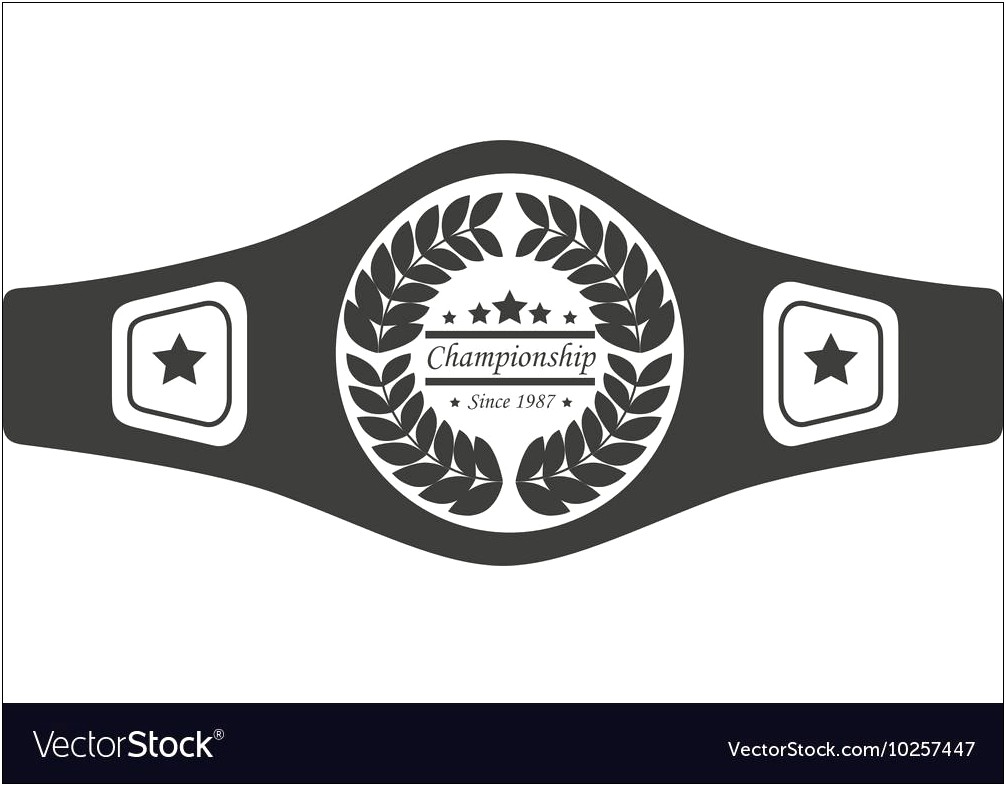 Free Downloadable Wrestling Belt Vector Templates