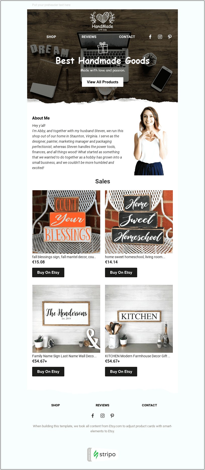 Free E Commerce Html Newsletter Templates