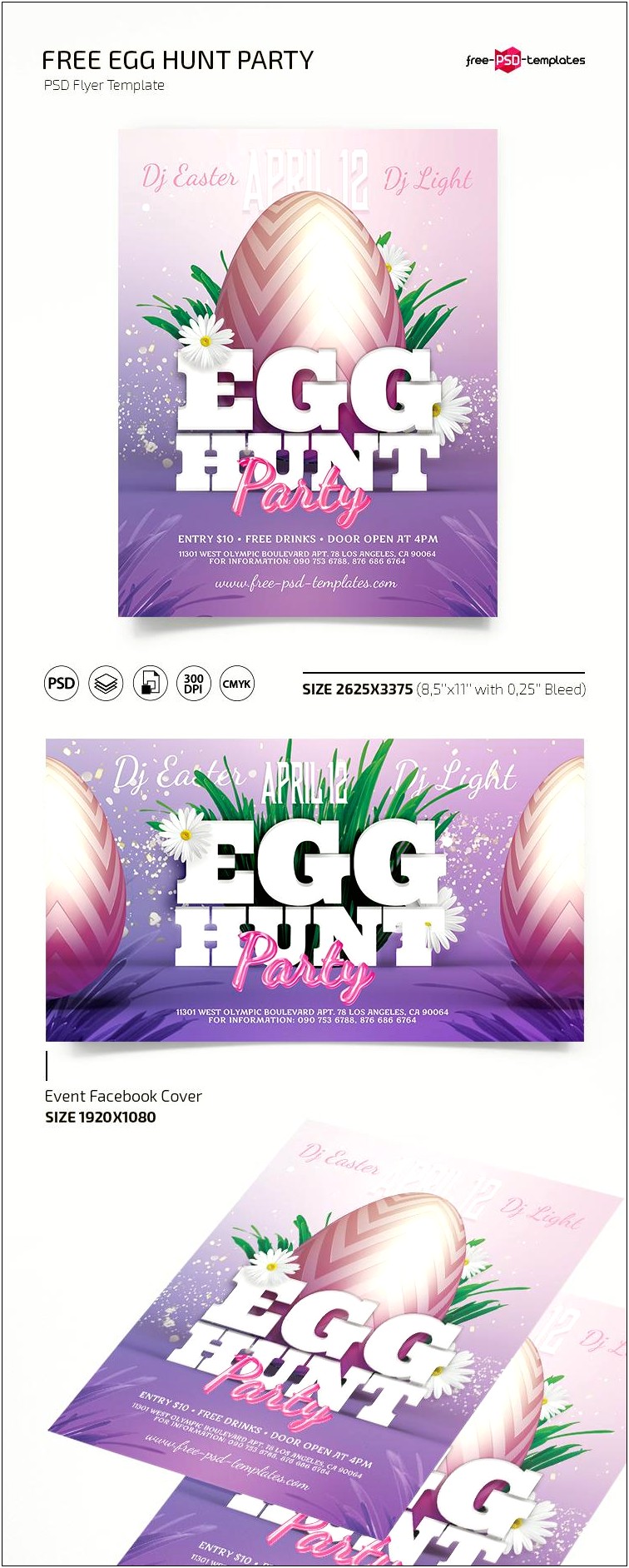 Free Easter Egg Hunt Poster Template