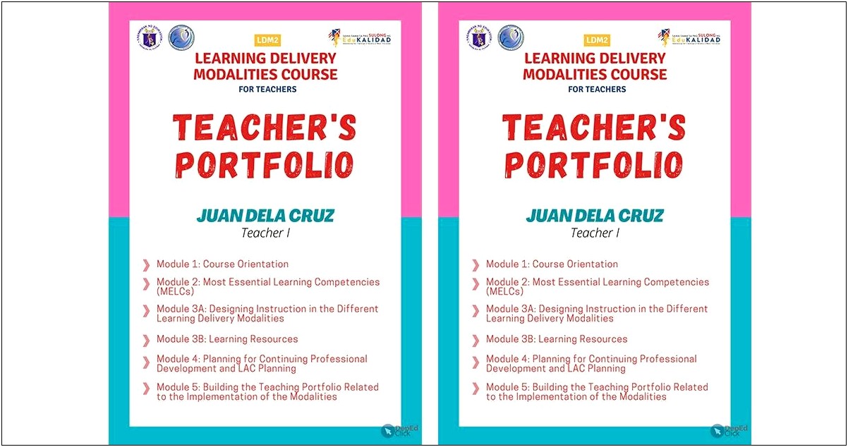 Free Electronic Portfolio Templates For Teachers