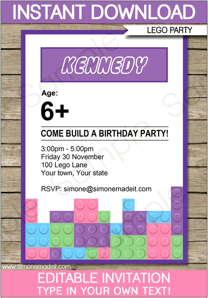 Free Elegant Birthday Party Invitations Templates
