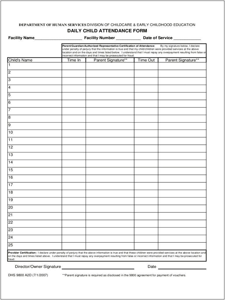 Free Employee Attendance Record Template 2015