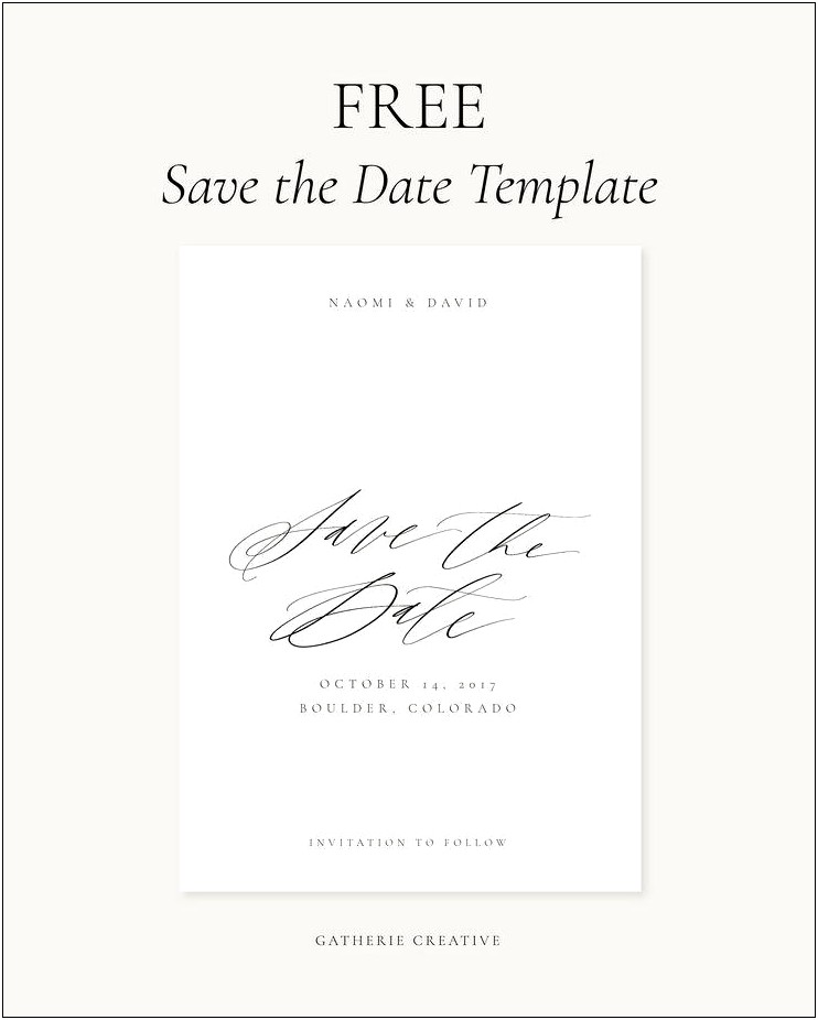 Free Event Save The Date Templates