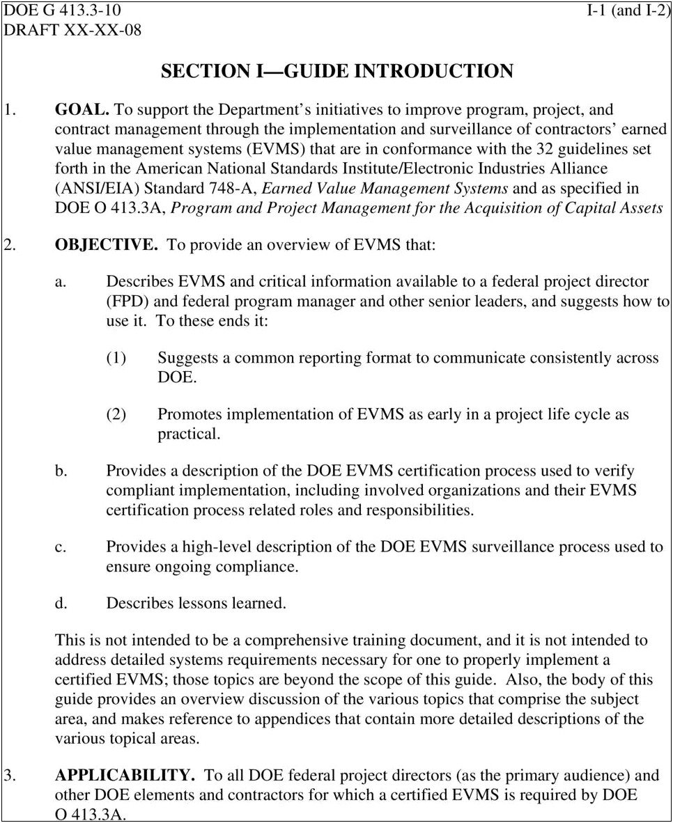 Free Evm Template With Ansi Eia 748d Compliance