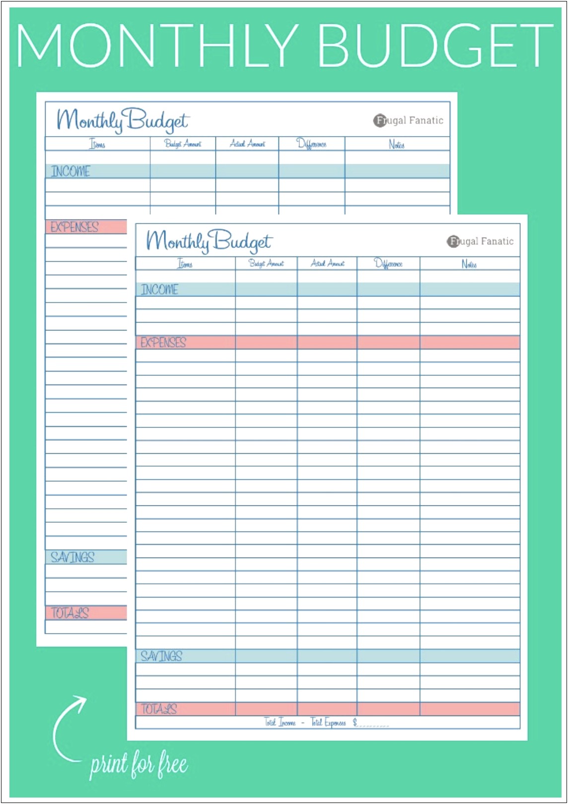 Free Excel 12 Month Budget Template