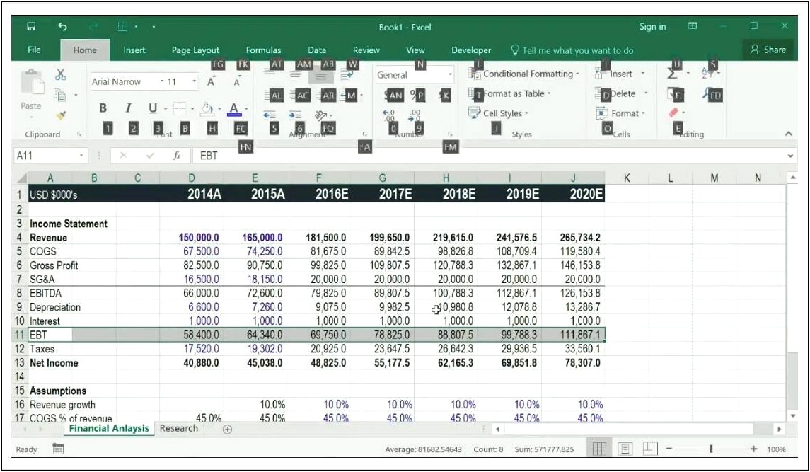 Free Excel Business Valuation Template With Good Will