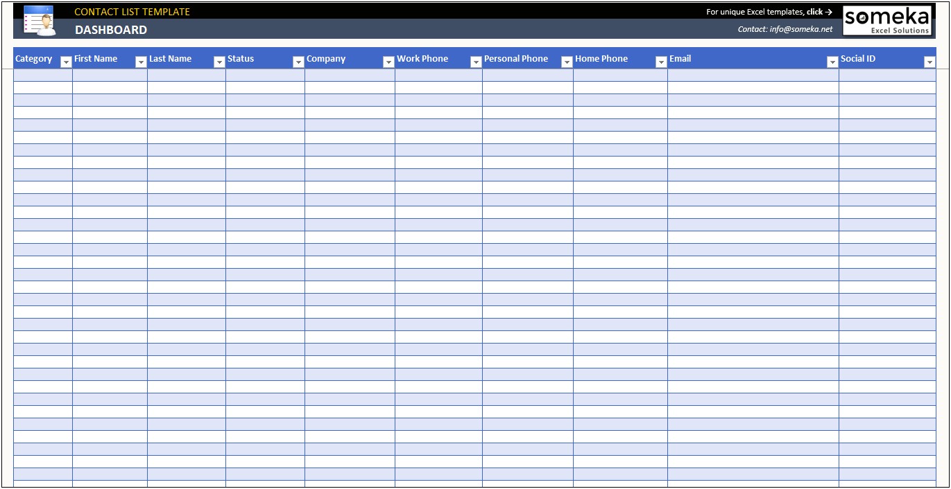 Free Excel Customer Database Template Download - Templates : Resume ...