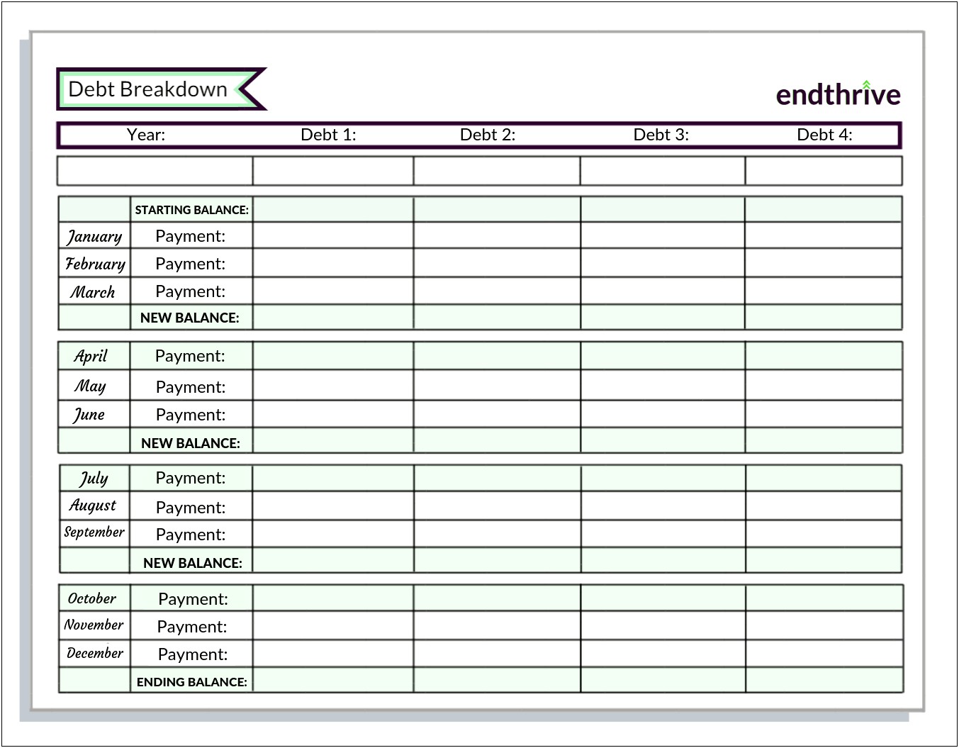 Free Excel Spreadsheet Template For Debt Snowball