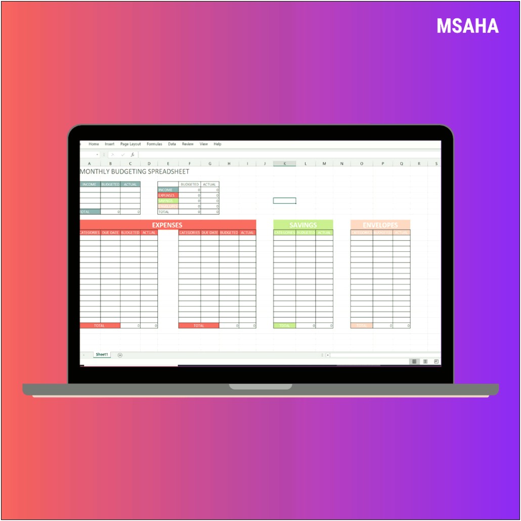 Free Excel Template For Personal Budgeting