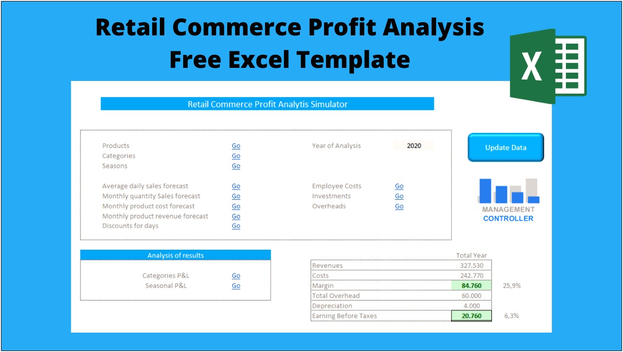 Free Excel Template For Retail Shop