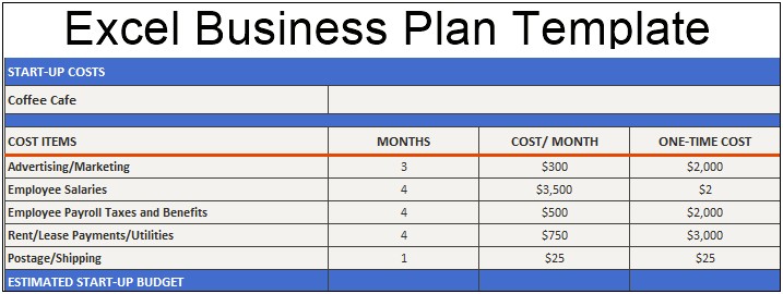 Free Excel Templates For Business Plan