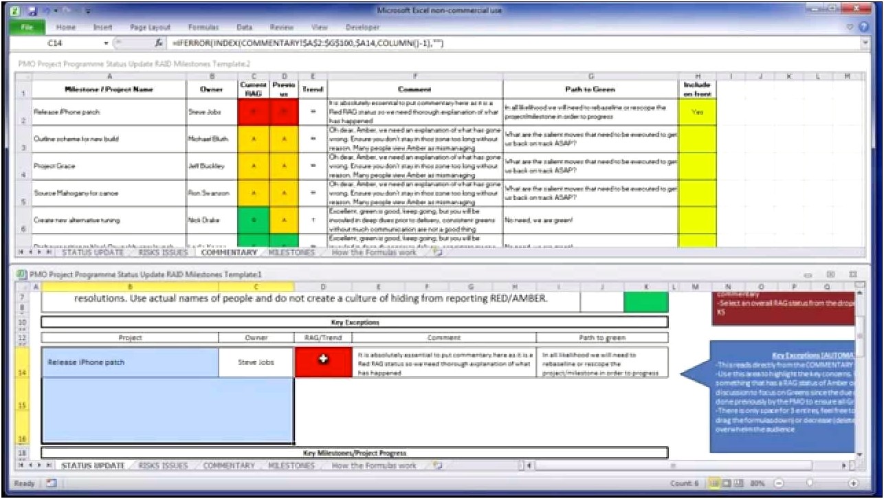 Free Excel Templates Project Management Downloads