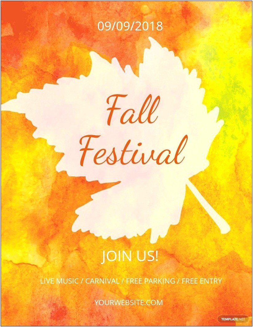 Free Fall Festival Flyer Design Template