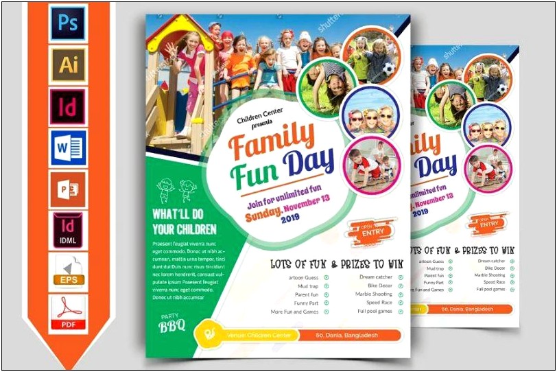 Free Family Fun Day Flyer Template